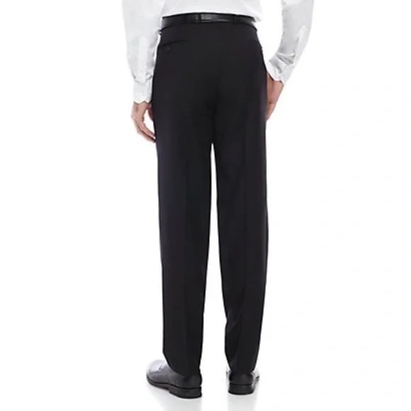 Lauren Ralph Lauren Black NWT Ultra Flex Pants Edgewood 100% Wool 40x30 - Picture 3 of 15